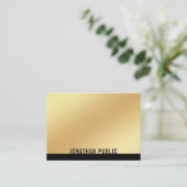 Elegante trendy Imitate Berufliche Goldvorlage Visitenkarte (Stehend Vorderseite)