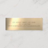 Elegante Trendy , Imitate Gold Streifen Mini Visitenkarte (Rückseite)