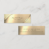 Elegante Trendy , Imitate Gold Streifen Mini Visitenkarte (Vorne/Hinten)