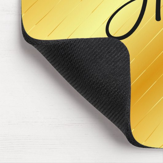 Elegante trendy Imitate Mit Monogramm Goldvorlage Mousepad (Ecke)