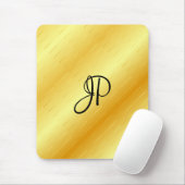 Elegante trendy Imitate Mit Monogramm Goldvorlage Mousepad (Mit Mouse)