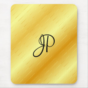 Elegante trendy Imitate Mit Monogramm Goldvorlage Mousepad