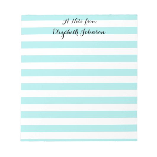 Elegante Trendy Kindergarten Lehrer Name Notizblock (Vorderseite)