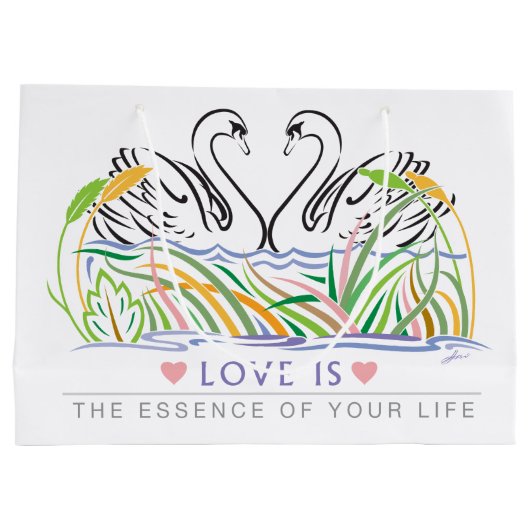 Elegante Trendy Large Gift Bag Große Geschenktüte (Rückseite)