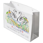 Elegante Trendy Large Gift Bag Große Geschenktüte (Rückseite Schrägansicht)