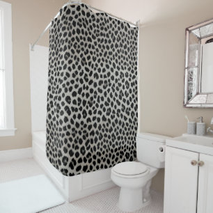 Elegante Trendy Luxury White Leopard Collection Duschvorhang