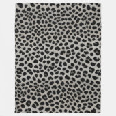 Elegante Trendy Luxury White Leopard Collection Fleecedecke (Vorderseite)