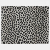 Elegante Trendy Luxury White Leopard Collection Fleecedecke (Vorderseite (Horizontal))