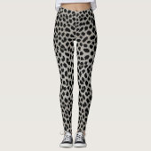 Elegante Trendy Luxury White Leopard Collection Leggings (Vorderseite)