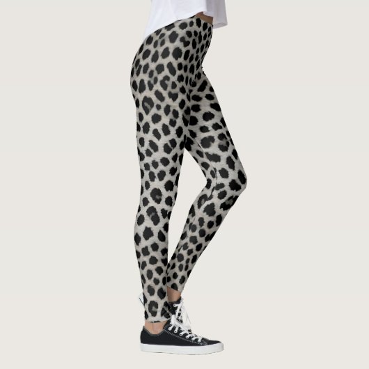 Elegante Trendy Luxury White Leopard Collection Leggings (Rechts)