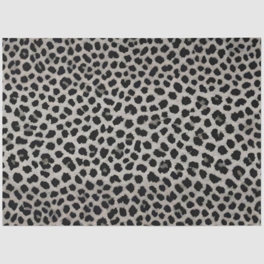 Elegante Trendy Luxury White Leopard Collection Seidenpapier (Vorderseite)