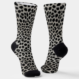 Elegante Trendy Luxury White Leopard Collection Socken