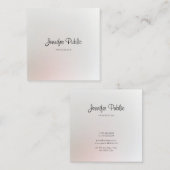 Elegante Trendy Moderne Kunst, Dichtung und Musik Quadratische Visitenkarte (Vorne/Hinten)