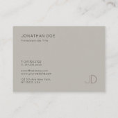 Elegante trendy Moderne Monogramm einfache Vorlage Visitenkarte (Rückseite)