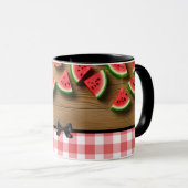 Elegante Trendy Moderner Chic Wassermelone Tasse (VorderseiteRechts)