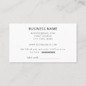 Elegante Trendy Pastel Pink Moderne Discount Card Rabattkarte (Rückseite)