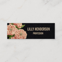 Elegante trendy Vintage Geschäftsmit blumenkarte Mini Visitenkarte