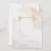 Elegante trendy Wedding Einladung (Rückseite)