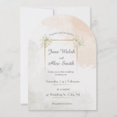 Elegante trendy Wedding Einladung (Vorderseite)