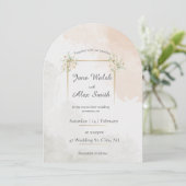 Elegante trendy Wedding Einladung (Stehend Vorderseite)