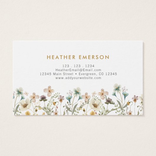 Elegante Treuekarte (Rückseite)