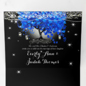 Elegante Tri-Fold Heart Leaf Hochzeit beinhaltet U Dreifach Gefaltete Einladung (Innen Erste Seite)