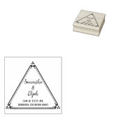 Elegante Triangle Couple-Rücksendeadresse Gummistempel (Stempel)