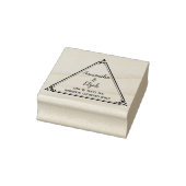 Elegante Triangle Couple-Rücksendeadresse Gummistempel (Stempel)