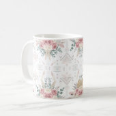 Elegante Tribal Floral Tasse (Vorderseite Links)