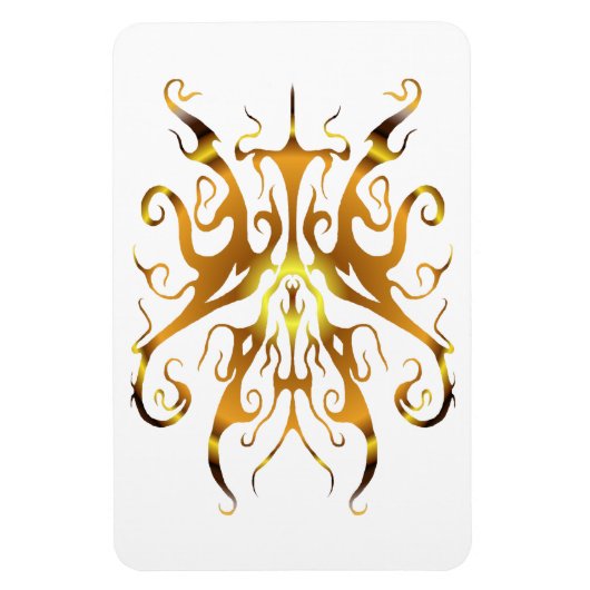 Elegante Tribal Tattoo - Gold Magnet (Vertikal)