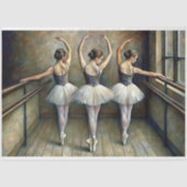 Elegante Trio Dance Ballerina Seidenpapier (Vorderseite)