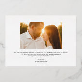 Elegante Trio FOIL Wedding Save the Date Card Folieneinladung (Rückseite)