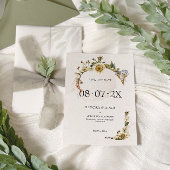 Elegante Trockenblumenzeremonie Save The Date