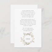 Elegante trockene Wildblume Pampas Floral Wedding Begleitkarte (Vorne/Hinten)