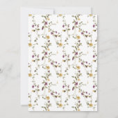 Elegante trockene Wildblume Pampas Floral Wedding Einladung (Rückseite)