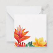 elegante Tropenkarte Mitteilungskarte (Rückseite)