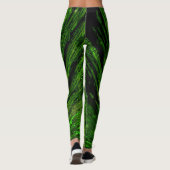 elegante Tropenwald abstrakte Palmenblätter Leggings (Rückseite)