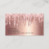Elegante Tropfen aus Kupfergold-Rose Visitenkarte (Rückseite)