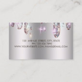 Elegante Tropfen, Mixer Blume Bäckerei Visitenkarte (Rückseite)