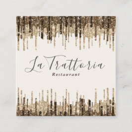 Elegante Tropfen Rodelbahn mit Aussicht Quadratische Visitenkarte