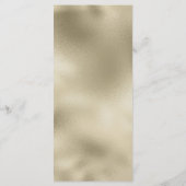 Elegante Tropfen von Black Gold Glitzer Hochzeitsm Programm (Rückseite)