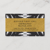 Elegante Tropical Abstrakt Pineaple Business Card Visitenkarte (Rückseite)