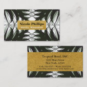 Elegante Tropical Abstrakt Pineaple Business Card Visitenkarte (Vorne/Hinten)