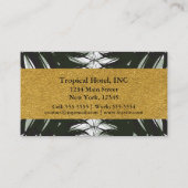 Elegante Tropical Abstrakt Pineaple Business Card Visitenkarte (Rückseite)