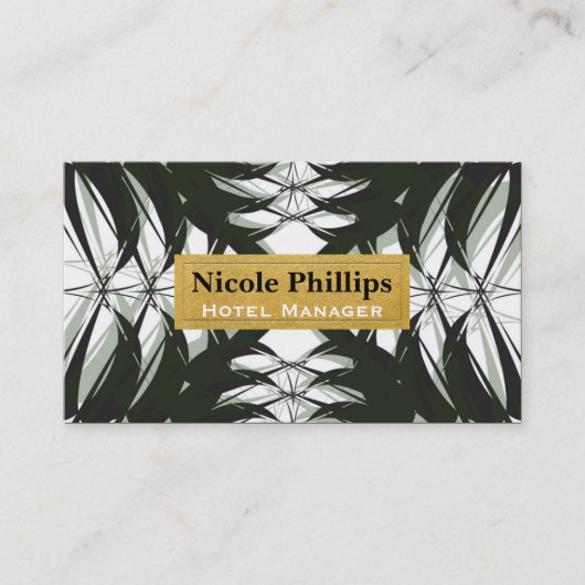 Elegante Tropical Abstrakt Pineaple Business Card Visitenkarte (Vorderseite)