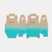 Elegante Tropical Beach Wedding Favor Box Geschenkschachtel (Ungefaltet)