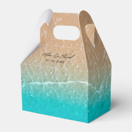 Elegante Tropical Beach Wedding Favor Box Geschenkschachtel