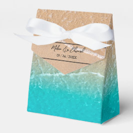 Elegante Tropical Beach Wedding Favor Box Geschenkschachtel