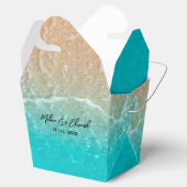 Elegante Tropical Beach Wedding Favor Box Geschenkschachtel (Geöffnet)