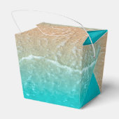 Elegante Tropical Beach Wedding Favor Box Geschenkschachtel (Rückseite)